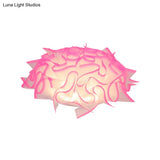 Contemporary Led Flush Ceiling Light With Twist Acrylic Shade - Vibrant Pink/Orange/Blue For
