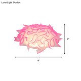 Contemporary Led Flush Ceiling Light With Twist Acrylic Shade - Vibrant Pink/Orange/Blue For