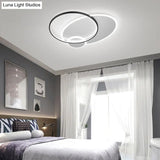 Contemporary Led Flush Mount Metal Ceiling Light For Bedrooms