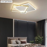 Contemporary Led Flush Mount Metal Ceiling Light For Bedrooms