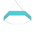 Contemporary Led Hexagon Pendant Lamp - Yellow/Silver/Purple 12’/18’/23.5’ Wide Blue / 12’