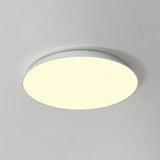 Contemporary Led Metallic Flush Mount Light - White Tray Ceiling Lamp For Bedroom