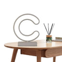 Contemporary Led Nightstand Lamp - White Curvy Book Light With Acrylic Shade Warm/White Option /