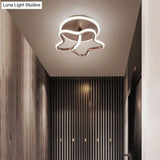 Contemporary Led Star Flush Mount Ceiling Light - Perfect For Corridors Coffee / White