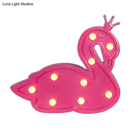 Contemporary Led Swan Wall Night Lamp For Childrens Bedroom