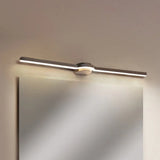 Contemporary Led Vanity Light In Black And White/Warm - 16/23.5 Slim Line Acrylic Wall Sconce / 16