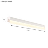 Contemporary Led Vanity Wall Sconce In White/Black Acrylic - 16/19.5/23.5 Wide