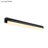 Contemporary Led Vanity Wall Sconce In White/Black Acrylic - 16/19.5/23.5 Wide