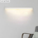Contemporary Led Vanity Wall Sconce In White/Black Acrylic - 16/19.5/23.5 Wide