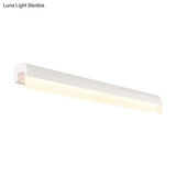 Contemporary Led Vanity Wall Sconce In White/Black Acrylic - 16/19.5/23.5 Wide