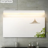 Contemporary Led Vanity Wall Sconce In White/Black Acrylic - 16/19.5/23.5 Wide
