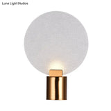 Contemporary Led Wall Mounted Lamp - Gold Round Design With Bubble Glass Shade
