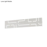 Contemporary Led Wall Sconce: 16/20.5 Wide Acrylic Rectangle - Warm/White Light For Bedroom
