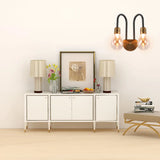 Contemporary Led Wall Sconce Light With Curved Brass Arm - Clear Glass Bulb 1/2/3 Lights 2 /