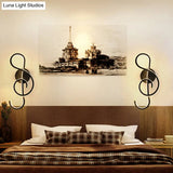 Contemporary Led Wall Sconce Light With Twisted Acrylic Shade - Bedside Lighting