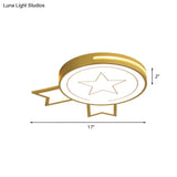 Contemporary Led White Acrylic Medal Ceiling Light Fixture In Warm/White Flushmount