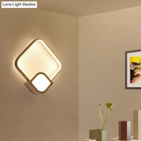 Contemporary Led White Wall Sconce Light For Living Room