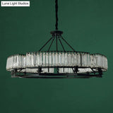 Contemporary Loop Chandelier With Crystal Prism Pendant Lighting - Ideal For Living Room