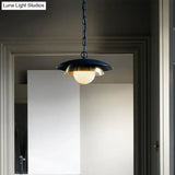 Contemporary Metal Ball Ceiling Lamp With 1 Brass Head For Porch Lighting