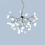 Contemporary Metal Branch Pendant Light With Led Suspension 45 / Black