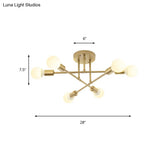 Contemporary Metal Ceiling Mount Light For Bookstore Living Rooms