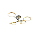 Contemporary Metal Circle Chandelier Light Fixtures For Living Room 4 / Gold Third Gear