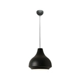 Contemporary Metal Gourd Pendant Ceiling Light - 1 Light - Grey/Black/Yellow Black