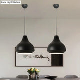 Contemporary Metal Gourd Pendant Ceiling Light - 1 Light - Grey/Black/Yellow
