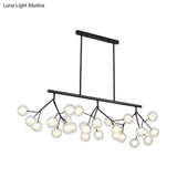 Contemporary Metal Hanging Chandelier With Black Finish - 27 Bubbles Island Lighting