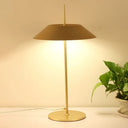 Contemporary Metal Led Cone Table Lamp - Black/White/Gold Ideal For Living Room Gold