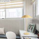Contemporary Metal Led Cone Table Lamp - Black/White/Gold Ideal For Living Room