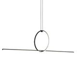 Contemporary Metal Led Hanging Pendant Light For Offices - Black / Warm 51