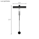 Contemporary Metal Led Rotatable Wall Sconce - Warm Light Lamp