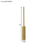 Contemporary Metal Linear Wall Sconce Lighting - Elegant Gold Led Fixture For Bedroom