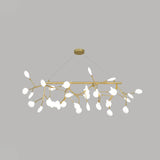 Contemporary Metal Pendant Lighting With Round Canopy For Bedroom - Island Branch Design 36 / Gold