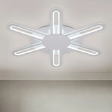 Contemporary Metallic Blossom Flush Mount Led Light In Warm/White - 29.5’/34’/30.5’ Wide