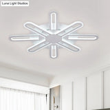Contemporary Metallic Blossom Flush Mount Led Light In Warm/White - 29.5’/34’/30.5’ Wide