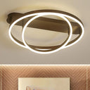 Contemporary Multi Circle Metal Flush Mount Lamp With 1/2/3 Heads White/Warm Light 2 / Yellow White