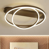 Contemporary Multi Circle Metal Flush Mount Lamp With 1/2/3 Heads White/Warm Light 2 / Yellow White