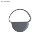 Contemporary Mushroom-Shaped Led Wall Lamp Sconce In Grey Acrylic For Bedroom Mounting