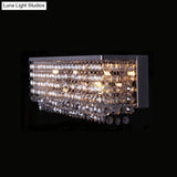 Contemporary Octagon Crystal Wall Light With Chrome Finish And 3/4 Bulbs