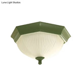 Contemporary Octagonal Glass Ceiling Light - Perfect For Child’s Bedroom