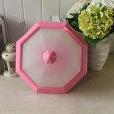 Contemporary Octagonal Glass Ceiling Light - Perfect For Child’s Bedroom Pink
