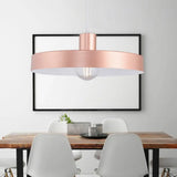 Contemporary Pink Circle Down Lighting Pendant Light For Living Room
