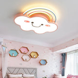 Contemporary Pink Rainbow & Cloud Led Ceiling Lamp - Acrylic Flushmount Light
Note: Seo Optimization