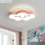 Contemporary Pink Rainbow & Cloud Led Ceiling Lamp - Acrylic Flushmount Light
Note: Seo Optimization