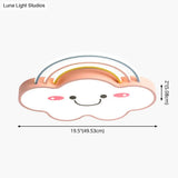 Contemporary Pink Rainbow & Cloud Led Ceiling Lamp - Acrylic Flushmount Light
Note: Seo Optimization
