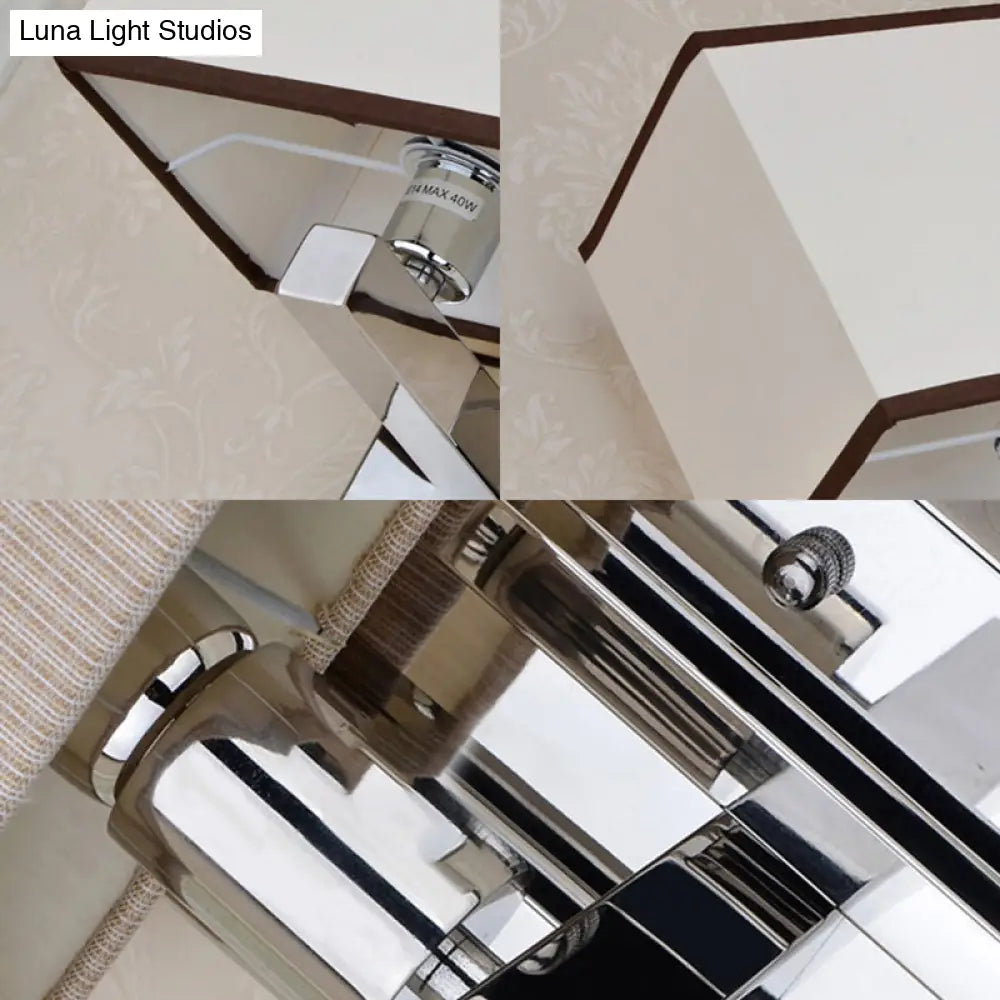 Contemporary Rectangle Led Wall Sconce Lighting In Chrome With Spotlight