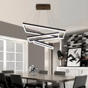 Contemporary Rectangular Acrylic Coffee Led Chandelier - 3/4/5 Tiers Hanging Pendant Lamp / 3