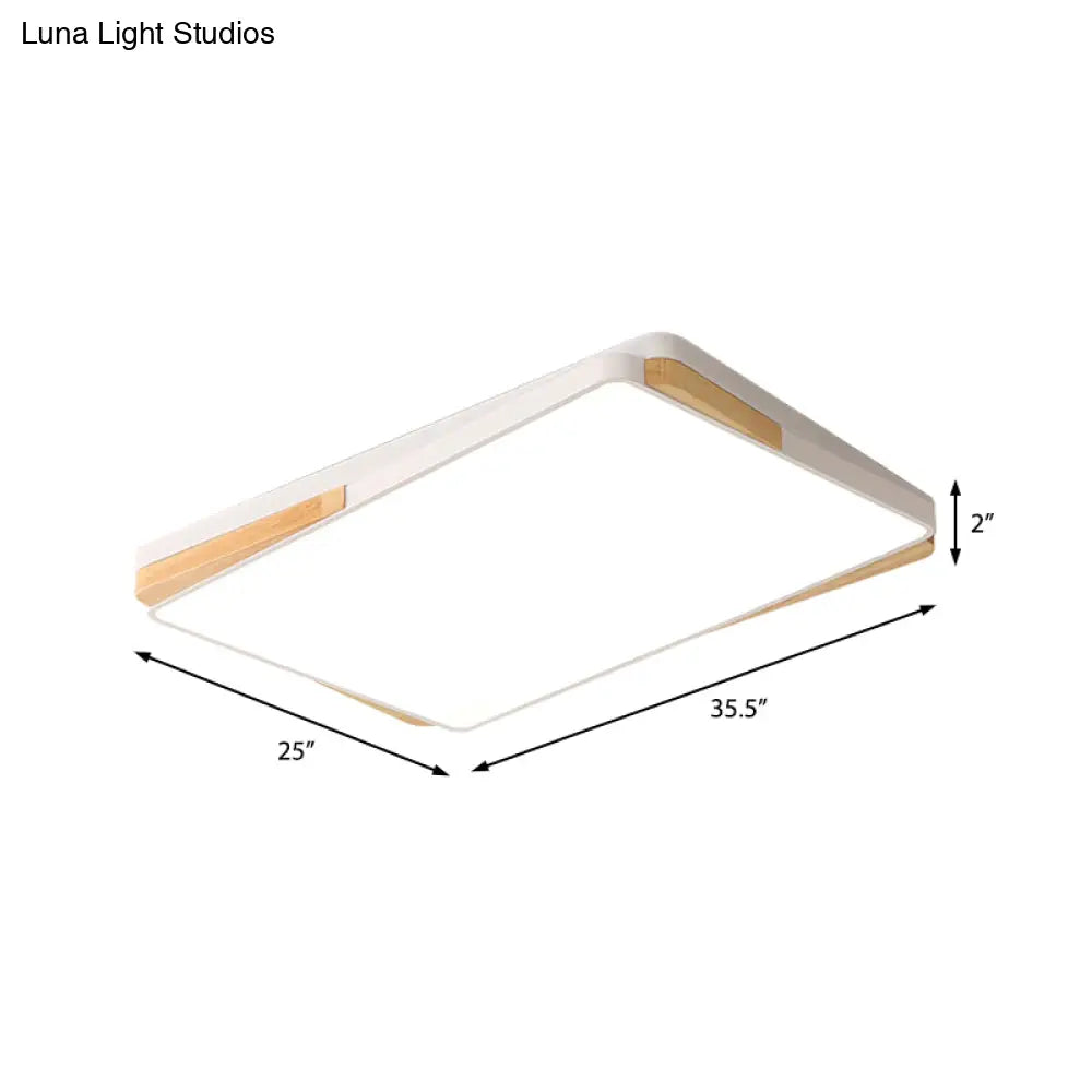 Contemporary Rectangular Acrylic Lighting Fixture - Flush Mount Ceiling Lights For Living Room